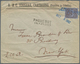 12121 Kolumbien: 1902, 20 C Brown On Blue, Single Franking On Commercial Cover From Cartagena With Blue Si - Kolumbien