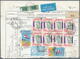 12158 Libyen: 1970: Parcel Card Sent To Italy Franked With 1965 High Value 500 M In Very Fine Bloc Of Eigh - Libyen
