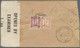12178 Malediven: 1943 Censored Cover To Calicut, India And Redirected, Franked On Back By 1909 5c. Red-lil - Maldives (1965-...)