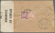 12178 Malediven: 1943 Censored Cover To Calicut, India And Redirected, Franked On Back By 1909 5c. Red-lil - Malediven (1965-...)