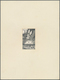 12190 Marokko: 1945, 50fr. Airmail, Non Adopted Design, Imperf. Proof In Black, Presented On Cardboard Siz - Marocco (1956-...)