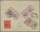 12233 Mauritius: 1904, Small Registered Envelope Franked On Backside, Sent From VAOCAS To Calcutta, Redire - Maurice (...-1967)