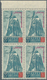 12259 Mexiko: 1939, Sarabia Flight Mexico-New York, 20c. Greenish Blue/red, Top Marginal Block Of Four, Un - Mexiko