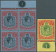 12324 Nyassaland: 1938, KGVI Definitives With Mult Script CA Wmk. 2s6d. Black/red On Blue Block Of Four An - Nyassaland