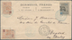 12328 Obock: 1894, 20 C. Orange And Violet-brown, Vertical Bisected, Left And Right Part And 25 C. Black A - Autres & Non Classés