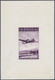 12376 Reunion: 1942, Airmails, Single Die Proof In Violet Without Value On Cardboard Sized 6:9 Cm. Maury R - Briefe U. Dokumente