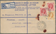 Delcampe - 12383 Rhodesien Und Nyassaland: 1955/1961, Group Of 3 Covers: 4 D Blue QV Registered Pse, Uprated With 2 X - Rhodesien & Nyasaland (1954-1963)