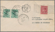 12402 St. Pierre Und Miquelon - Portomarken: 1942, Overprint Issue 50 C. Green, Horiozontal Pair Tied By C - Timbres-taxe