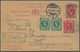 12450 Sierra Leone: 1913, 1d. + 1d. Red 'King George V' With Reply, Registered "FREETOWN 3 AU 13", Uprated - Sierra Leone (1961-...)