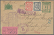 12504 Surinam: 1912, 2 1/2 C Green Postal Stationery Card, Uprated With 5 C Red And 7 1/2 C Grey, Sent Reg - Suriname ... - 1975