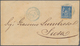 12549 Tunesien: 1881. Envelope (small Faults/fold) Addressed To Susa Bearing France 'Type Sage' Yvert 90, - Tunesien (1956-...)