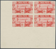 12585 Tunesien: 1945. Complete Set "Pour Nos Combattants" (4 Values) In IMPERFORATE CORNER BLOCKS Of 4 WIT - Tunisie (1956-...)