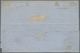 12602 Uruguay: 1859, 80 Centimos Yellwo Sun Inscripted "MONTEVIDEO" On Folded Letter Sheet With Horizontal - Uruguay