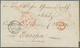 12605 Uruguay: 1867, MONTEVIDEO A Schoz (Suiza). Fechador "Montevideo Paid" En Rojo, Aplicade Debido A La - Uruguay