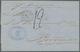 12606 Uruguay: 1872, Complete Folded Letter Cover From Montevideo With French Maritime Transit Dater MONTE - Uruguay