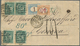 12607 Uruguay: 1878, Folded Entire Letter Bearing Defintitives 4x 5 C Green On Thin Paper Tied By Barr-can - Uruguay