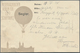 12806 Ballonpost: 1914: Niedersächsischer Verein Für Luftschifffahrt/Ballon "Segler": Abwurfkarte Nach 17 - Fesselballons