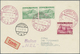12823 Ballonpost: 1937, 30.V., Poland, Balloon "Hel", Card With VIOLET Postmark And Arrival Mark, Only 16 - Fesselballons