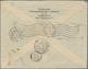 12846A Flugpost Deutschland: 1933, 1 M. Und Senkrechter 3er-Streifen 50 Pfg. Adler Auf Luftpostbrief Aus "H - Poste Aérienne & Zeppelin