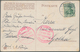 12913 Zeppelinpost Deutschland: 1911: LZ 10 Schwaben. Kabinettkarte 23.9.1911 Mit 2x Bordstemepl Von Fahrt - Luft- Und Zeppelinpost