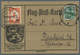 12953 Zeppelinpost Deutschland: 1912, 10 Pfg. Rhein/Main Auf Sonderkarte Mit 5 Pfg. Germania Mit Firmenloc - Posta Aerea & Zeppelin