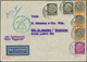13060 Zeppelinpost Deutschland: 1934: Weihnachtsfahrt, 12. Südamerikafahrt 1934, Ettape Bis Rio, Brief Mit - Poste Aérienne & Zeppelin