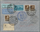 13180 Zeppelinpost Europa: 1933: ALBANIEN/ 1. SAF 1933. R-Brief Vlone-Tirana-Fhfn-Santos Mit Flugmarke Mi - Autres - Europe