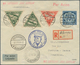 13183 Zeppelinpost Europa: 1933, LETTLAND / 1. SAF. Seltener Vertragsstaaten-Reco-Brief über FHFN (= R!, D - Sonstige - Europa