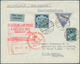 13203 Zeppelinpost Europa: 1933: LETTLAND / 4. SAF 1933: Reco-Drucksachenbrief Mit Anschlußflug Berlin Nac - Autres - Europe