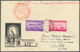 13232 Zeppelinpost Europa: 1. Nordamerikafahrt 1936, R-Brief Mit Liechtenstein 1 Fr. Und 2 Fr. (Nr. 148/49 - Sonstige - Europa