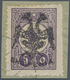 13325 Albanien: 1913, Double Headed Eagle Overprints, 5 Pi. Lilac, On Piece Neatly Cancelled, Signed. A Sc - Albanie