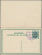 13346 Albanien - Lokalausgaben: 1914, VALONA: 5 Q. Green Postal Stationery Reply Card, Answer And Question - Albanie