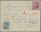 13390 Belgien: 1920 (16.1.), Albert I. Mit Stahlhelm 2 Fr. Lila Einzelfrankatur Auf R-Brief Von Brüssel Na - Autres & Non Classés