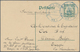 13434 Belgien - Besonderheiten: 1916, German East Africa Card 4 H. Used As Form Canc. Blue Belgian FPO Mar - Autres & Non Classés
