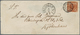 13484 Dänemark: 1863 4s. Brown, Rouletted 11, Used On Small Cover To Copenhagen, Tied By Numeral "221", "F - Lettres & Documents