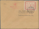 13494 Dänemark: Cover From Hannover To Schleswig With 25 Öre Postage Due And Retour 1921, Also Red Cross-C - Lettres & Documents