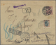 13494 Dänemark: Cover From Hannover To Schleswig With 25 Öre Postage Due And Retour 1921, Also Red Cross-C - Lettres & Documents