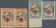 13513 Estland: 1923, 2 M. Waagerechtes "Rotes Kreuz" Paar Mit Natürlicher Gummifreier Stelle, 5 M. Im Zusa - Estland