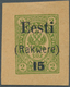 13525 Estland - Lokalausgaben: Rakwere (Wesenberg): 1918, 15 On 2kop. Green Stationery Cutout, Unused No G - Estonie