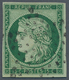 13557 Frankreich: 1850, 15 C. Darkgreen Ceres "vert Très Foncé" Without Any Fault, Used With Star Cancella - Oblitérés