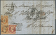 13566 Frankreich: 1852-1874, Four Entire Letters Including 1852 Letter Lyon-St. Etienne, 1854 (Paris) And - Oblitérés