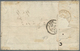 13568 Frankreich: 1850: 30 C. Ceres Black, Horizontal Strip Of Four With Good Margins On Folded Letter Fro - Gebraucht