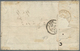 13568 Frankreich: 1850: 30 C. Ceres Black, Horizontal Strip Of Four With Good Margins On Folded Letter Fro - Oblitérés