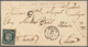 13568A Frankreich: 1851, POSTAL FRAUD, 25c. Blue "Ceres", Already Having Been Obliterated Copy On Cover Fro - Gebraucht