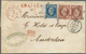 13576 Frankreich: 1853/54, Sperati Forgery Of Napoleon 1 F. Tete-beche Pair With 20 C. And "star" Dotted C - Gebraucht