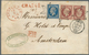 13576 Frankreich: 1853/54, Sperati Forgery Of Napoleon 1 F. Tete-beche Pair With 20 C. And "star" Dotted C - Oblitérés