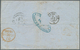 13593 Frankreich: 1856, Folded Letter Franked With 10c, 40 C And 80 C Imperforate Napoleon Issue (usual Ma - Oblitérés