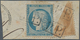 13616 Frankreich: 1863/1871, 10 C Yellow-brown Napoleon, Diagonally Bisected, Together With 20 C Blue Cere - Gebraucht
