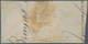 13616 Frankreich: 1863/1871, 10 C Yellow-brown Napoleon, Diagonally Bisected, Together With 20 C Blue Cere - Gebraucht