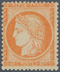 13632 Frankreich: 1870, 40 C Orange Ceres Hinged In Very Fine Condition. Michel 700,- ? (Yvert No. 38 725, - Gebraucht